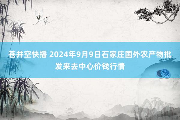 苍井空快播 2024年9月9日石家庄国外农产物批发来去中心价钱行情