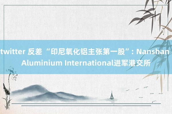 twitter 反差 “印尼氧化铝主张第一股”: Nanshan Aluminium International进军港交所