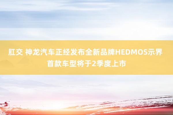 肛交 神龙汽车正经发布全新品牌HEDMOS示界 首款车型将于2季度上市